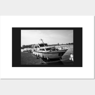 Moored boats on the River Bure Posters and Art